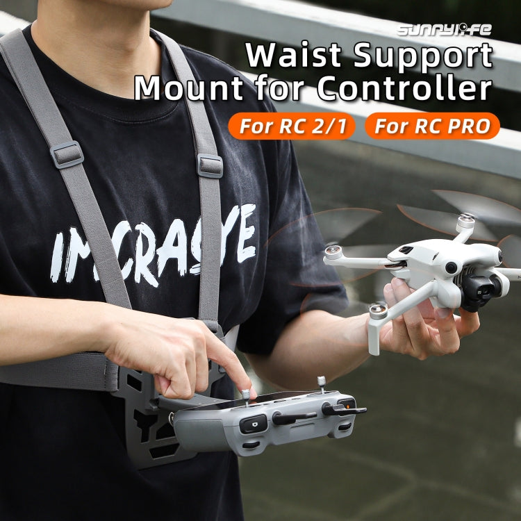 Sunnylife Control remoto Soporte de cintura Correa para el pecho, For DJI RC 2 / 1, For DJI RC Pro