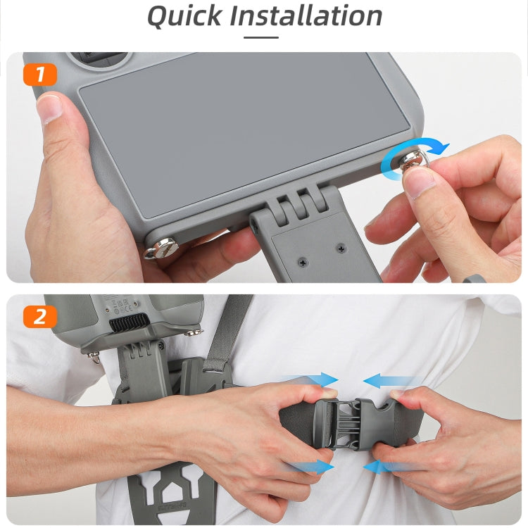 Sunnylife Control remoto Soporte de cintura Correa para el pecho, For DJI RC 2 / 1, For DJI RC Pro