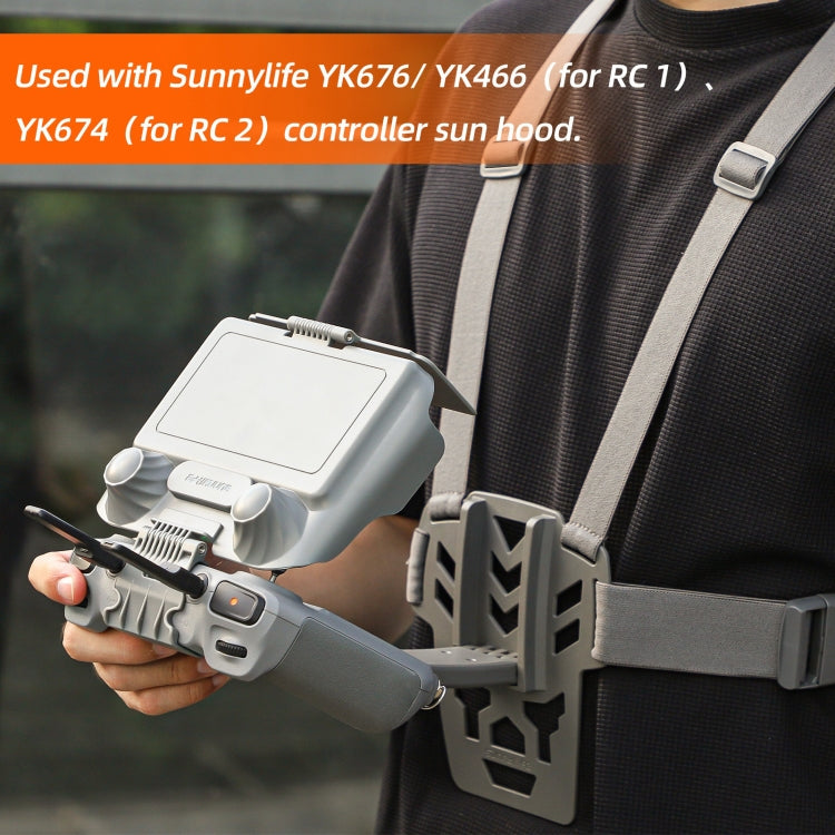 Sunnylife Control remoto Soporte de cintura Correa para el pecho, For DJI RC 2 / 1, For DJI RC Pro