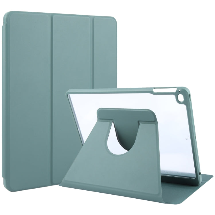 GEBEI Funda de cuero para tableta inteligente giratoria de acrílico TPU con 3 pliegues y ranura para bolígrafo, For iPad 9.7 2018 & 2017 / Air / Air2