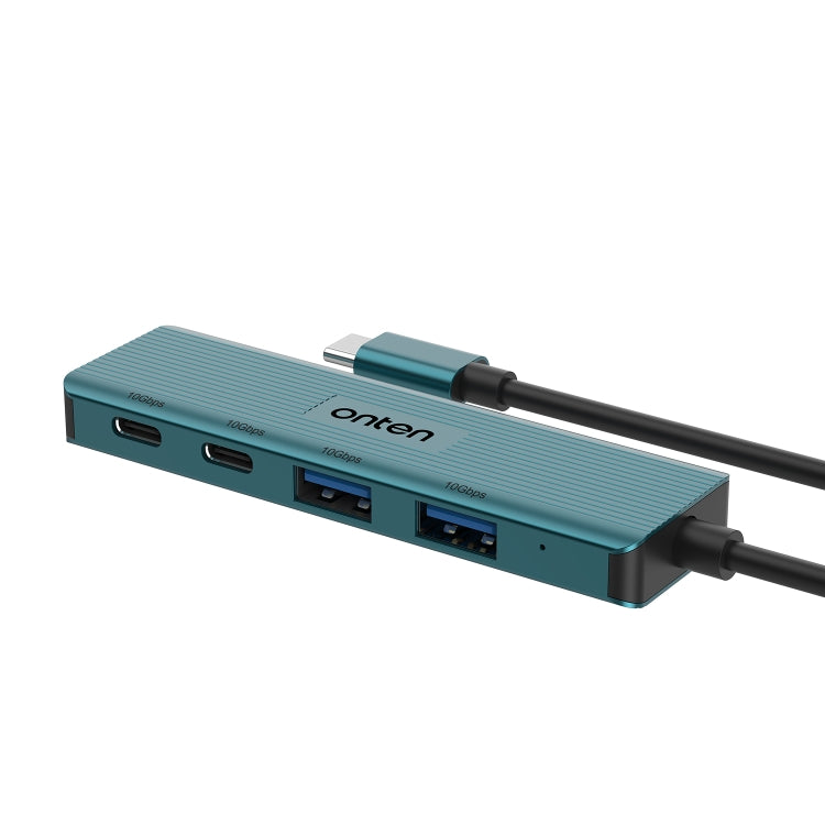 Estación de acoplamiento HUB 4 en 1 Onten UC622 de 10 Gbps USB-C / Type-C a 2 x USB + 2 x USB-C / Type-C, UC622