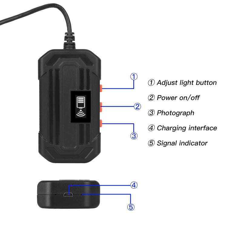 F240 3.9mm HD 1080P IP67 Endoscopio digital de conexión directa WiFi a prueba de agua, 2m, 5m, 10m