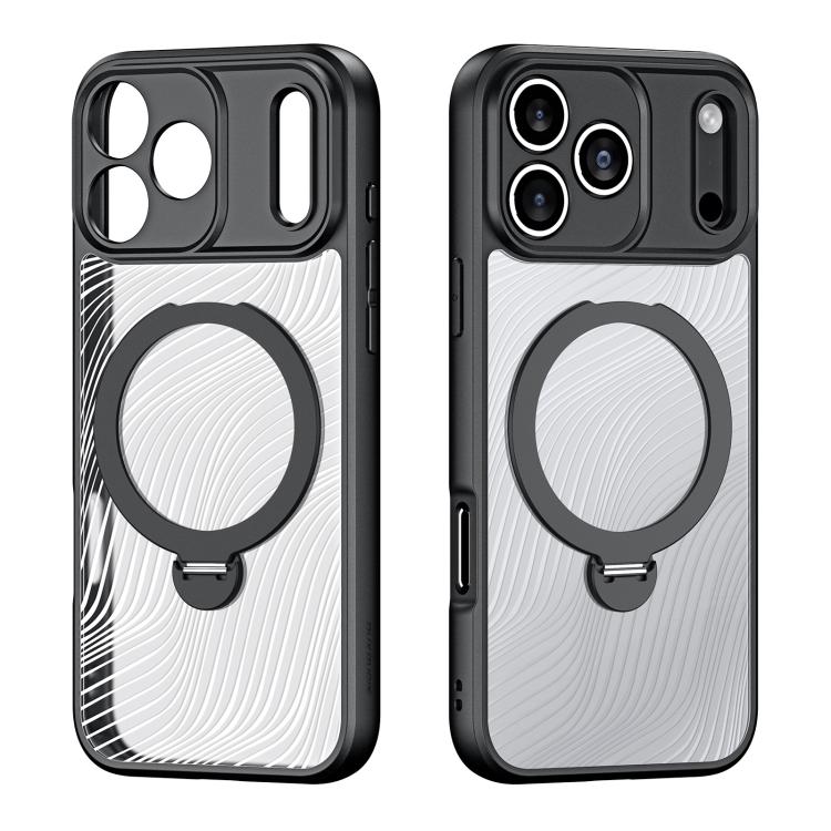 DUX DUCIS Aimo Mag Series MagSafe Ring Holder Estuche para teléfono esmerilado, For iPhone 17 Pro Max, For iPhone 17 Pro, For iPhone 17, For iPhone Air, For iPhone 16 Pro Max, For iPhone 16 Pro, For iPhone 16 Plus, For iPhone 16