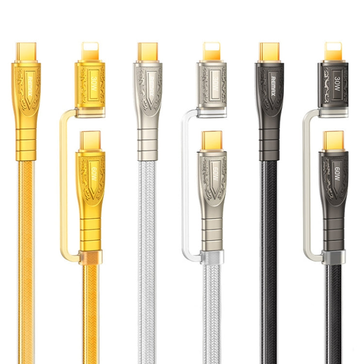 REMAX RC-C165 Prime 1,2 m 60 W Tipo-C a Tipo-C + Cable de carga rápida trenzado de 8 pines, RC-C165