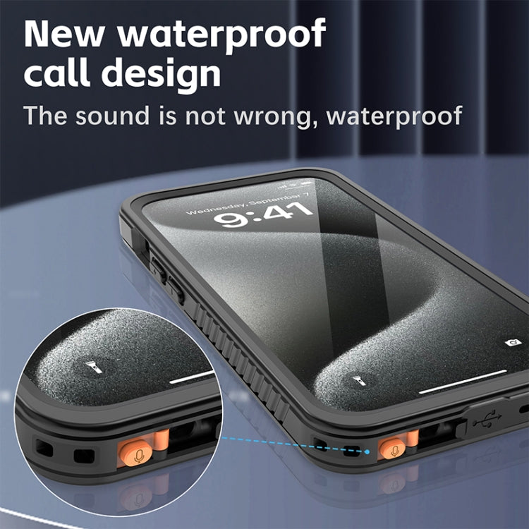 Funda protectora de PC + TPU a prueba de golpes IP68 de RedPepper, For iPhone 15 Pro Max, For iPhone 15 Pro, For iPhone 15 Plus, For iPhone 15