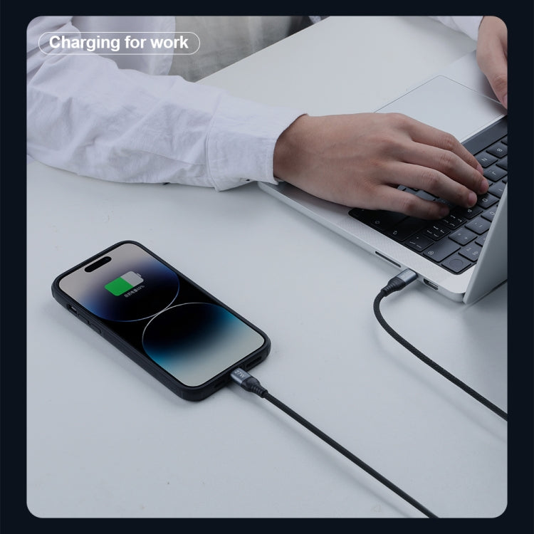 Cable de datos de carga rápida NILLKIN PD3.0 100 W/27 W USB-C/Tipo C a USB-C/Tipo C + 8 pines de doble alimentación, longitud: 1,5 m