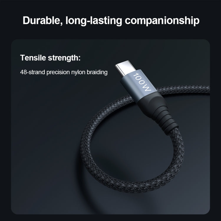 Cable de datos de carga rápida NILLKIN PD3.0 100 W/27 W USB-C/Tipo C a USB-C/Tipo C + 8 pines de doble alimentación, longitud: 1,5 m