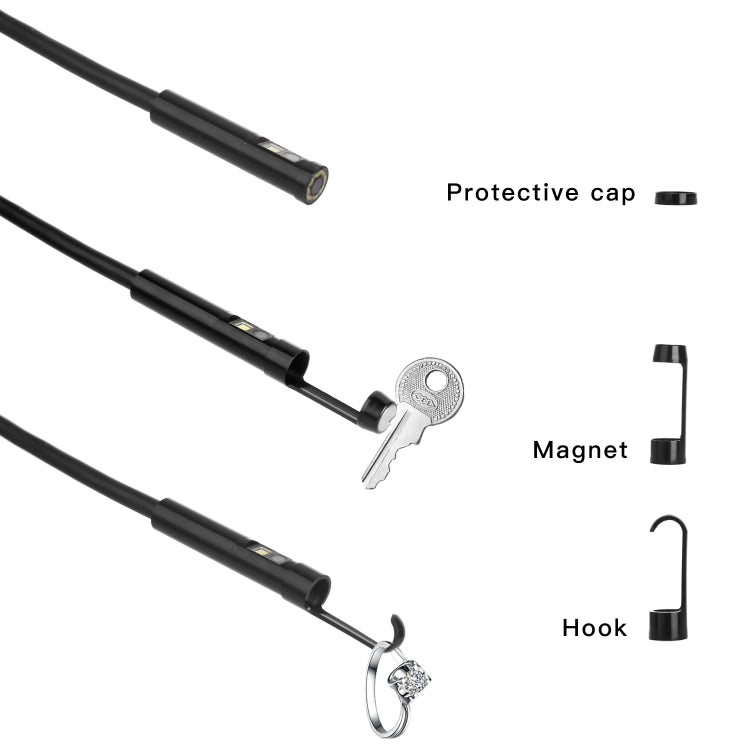 F280 1080P IP68 Cámara dual impermeable WiFi Endoscopio digital, 2m Hard Cable, 5m Hard Cable, 10m Hard Cable