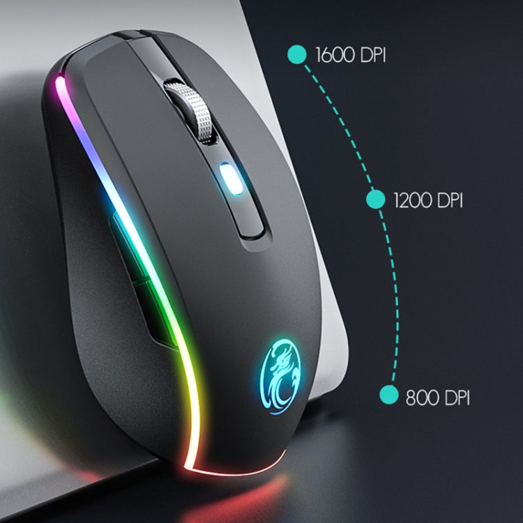 Ratón inalámbrico para juegos silencioso con Bluetooth y modo dual de 6 teclas iMICE G903