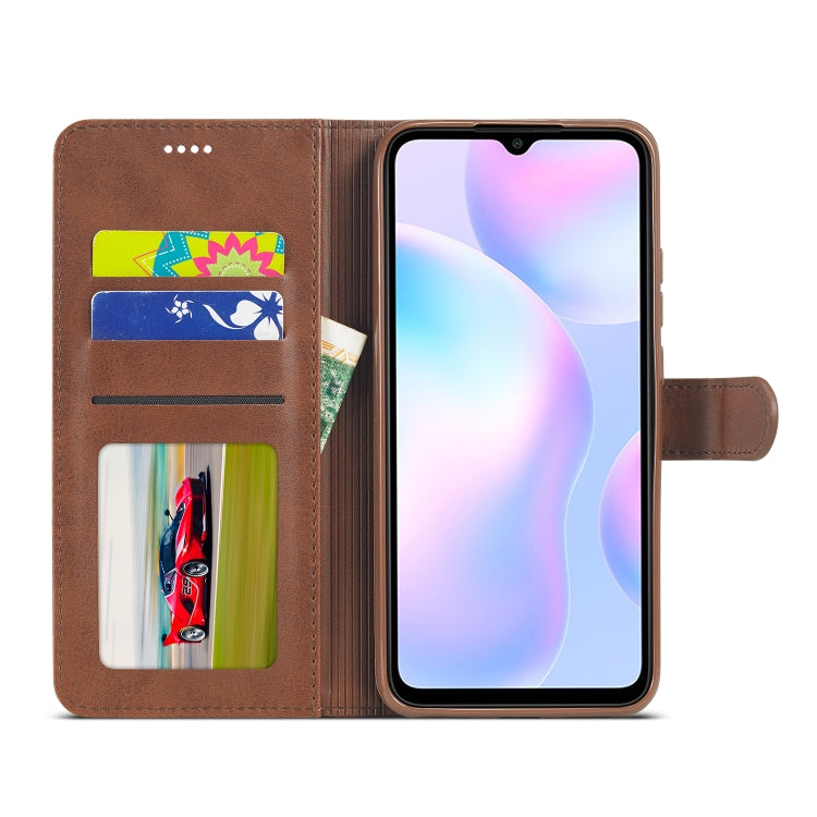 LC.IMEEKE Estuche de cuero con tapa horizontal con textura de becerro con soporte y ranuras para tarjetas y billetera, For Xiaomi Redmi 9A, For iPhone 12 mini, For iPhone 12 / 12 Pro, For iPhone 12 Pro Max