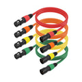 Cable de audio JC1015 XLR de 3 pines macho a hembra, 4 colores/juego, 1m, 1.8m