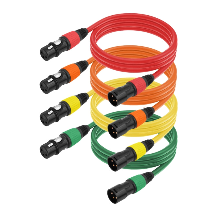 Cable de audio JC1015 XLR de 3 pines macho a hembra, 4 colores/juego, 1m, 1.8m