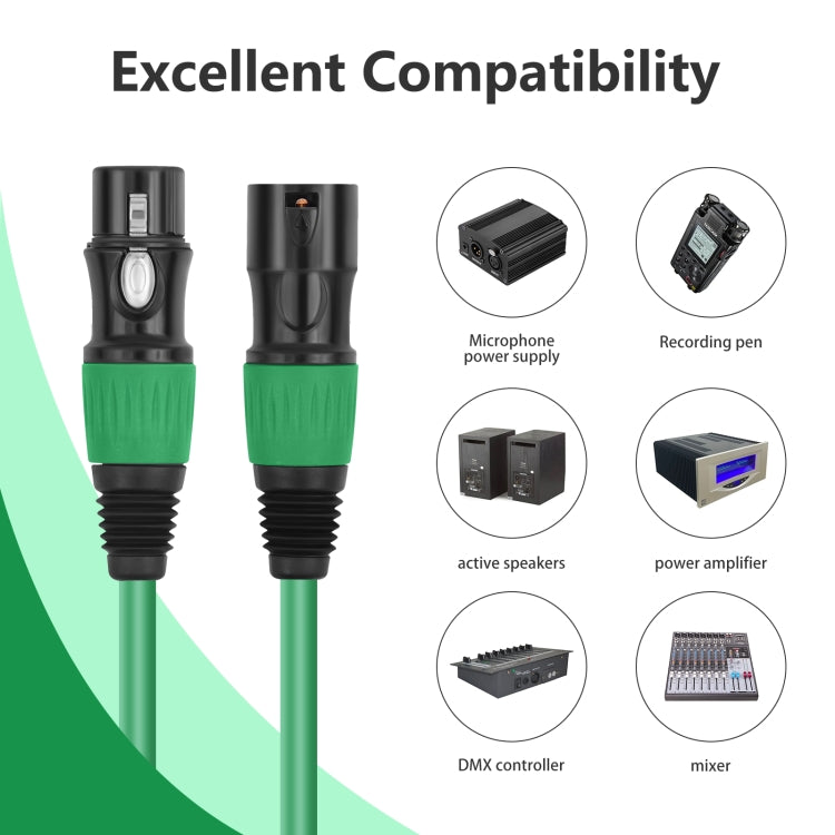 Cable de audio JC1015 XLR de 3 pines macho a hembra, 4 colores/juego, 1m, 1.8m