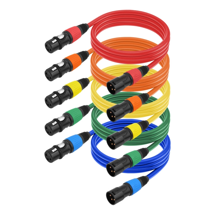 Cable de audio XLR de 3 pines macho a hembra JC1015, 5 colores/juego, 1m, 1.8m