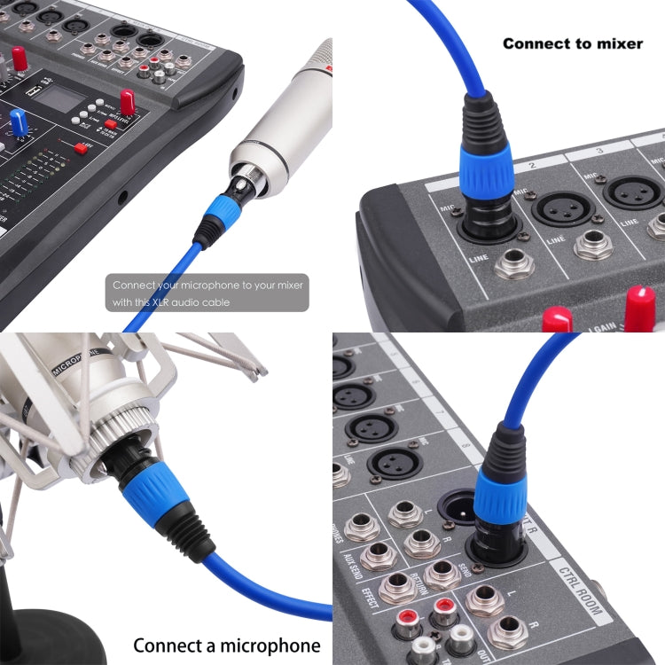 Cable de audio XLR de 3 pines macho a hembra JC1015, 5 colores/juego, 1m, 1.8m