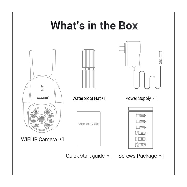 ESCAM QF518 Cámara IP WiFi inteligente de 5MP, compatible con detección de humanos AI / seguimiento automático / visión nocturna de doble luz / almacenamiento en la nube / audio bidireccional / tarjeta TF, EU Plug, US Plug, UK Plug, AU Plug