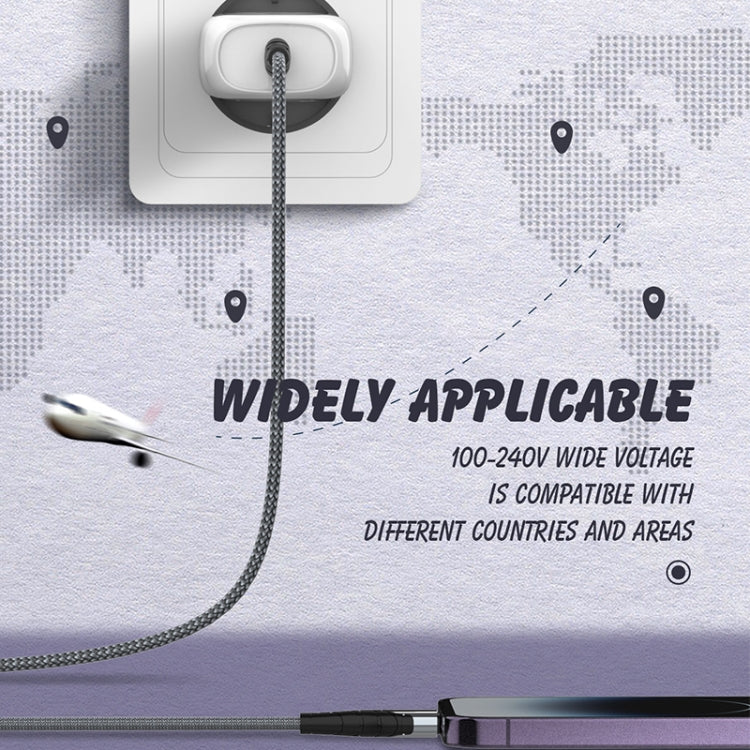 Cargador rápido LDNIO A1206C PD27W USB-C / Type-C con cable de 8 pines de 1 m, EU Plug