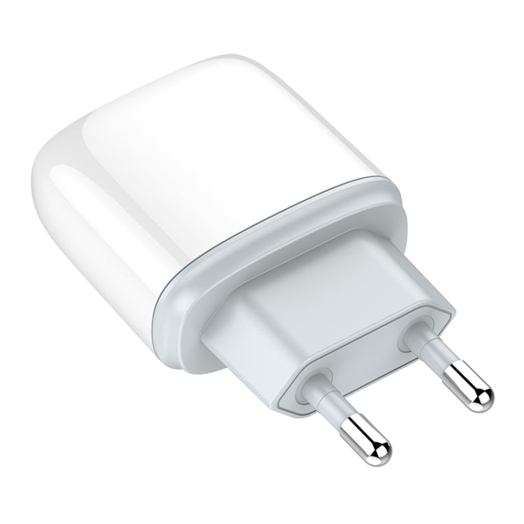 Cargador rápido USB + tipo C LDNIO Q229 QC3.0/PD20W con cable USB a 8 pines de 1 m, EU Plug, UK Plug, US Plug