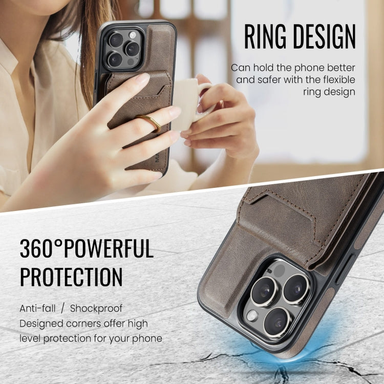 Funda para teléfono con tapa trasera RFID y billetera desmontable MagSafe DG.MING K1, For iPhone 15 Pro Max, For iPhone 15 Pro, For iPhone 15 Plus, For iPhone 15, For iPhone 14 Plus, For iPhone 14, For iPhone 14 Pro, For iPhone 14 Pro Max              ...