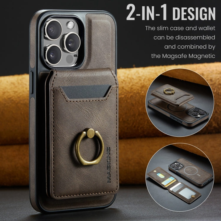 Funda para teléfono con tapa trasera RFID y billetera desmontable MagSafe DG.MING K1, For iPhone 13 Pro, For iPhone 13, For iPhone 12, For iPhone 12 Pro Max, For iPhone 12 Pro