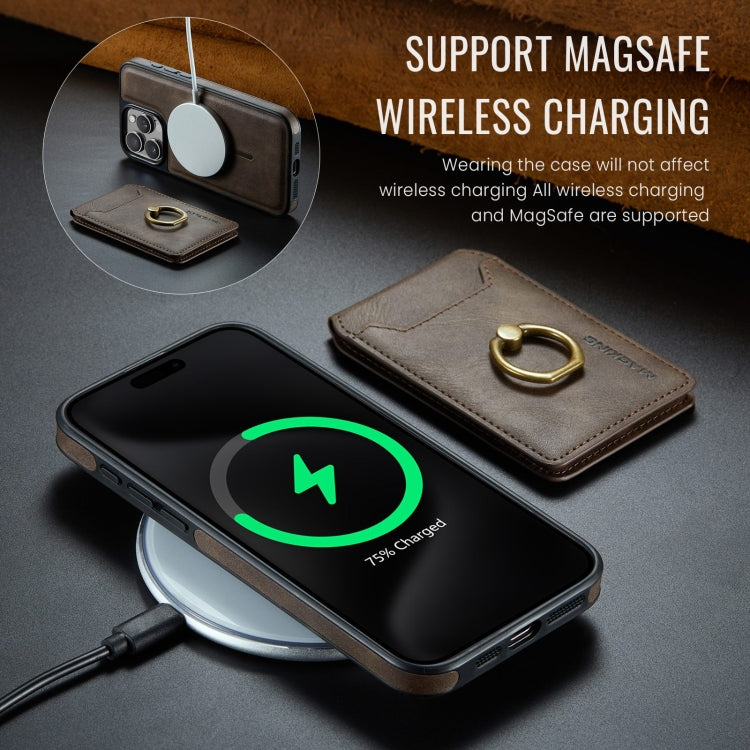 Funda para teléfono con tapa trasera RFID y billetera desmontable MagSafe DG.MING K1, For iPhone 13 Pro, For iPhone 13, For iPhone 12, For iPhone 12 Pro Max, For iPhone 12 Pro