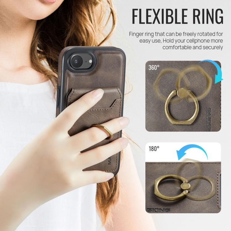 Funda para teléfono con tapa trasera RFID y billetera desmontable MagSafe DG.MING K1, For iPhone 17e / 16e, For iPhone 17 Pro Max, For iPhone 17 Pro, For iPhone 17, For iPhone Air, For iPhone 16 Pro Max, For iPhone 16 Pro, For iPhone 16 Plus           ...