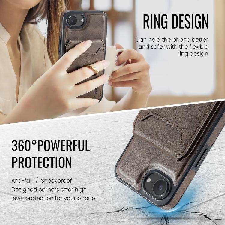 Funda para teléfono con tapa trasera RFID y billetera desmontable MagSafe DG.MING K1, For iPhone 17e / 16e, For iPhone 17 Pro Max, For iPhone 17 Pro, For iPhone 17, For iPhone Air, For iPhone 16 Pro Max, For iPhone 16 Pro, For iPhone 16 Plus           ...