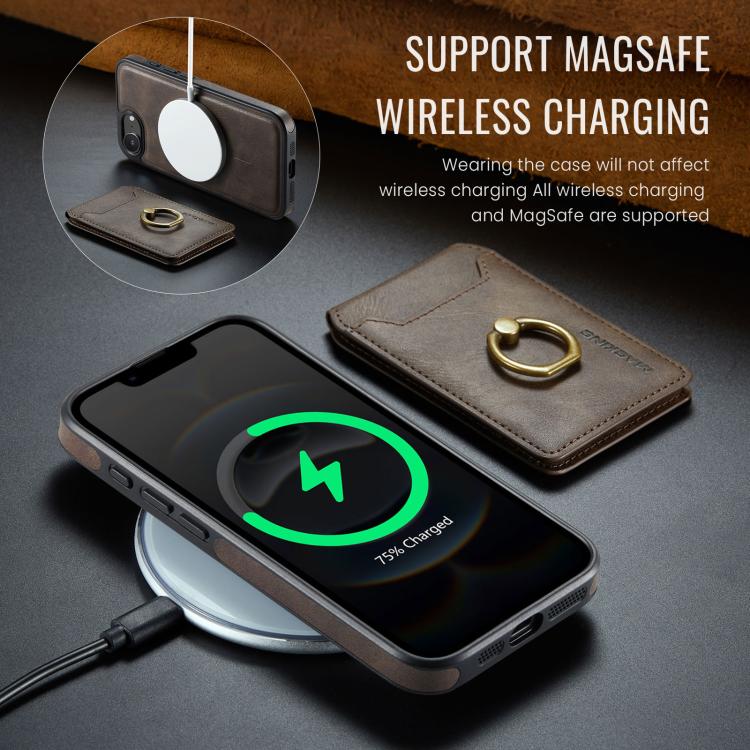 Funda para teléfono con tapa trasera RFID y billetera desmontable MagSafe DG.MING K1, For iPhone 17e / 16e, For iPhone 17 Pro Max, For iPhone 17 Pro, For iPhone 17, For iPhone Air, For iPhone 16 Pro Max, For iPhone 16 Pro, For iPhone 16 Plus           ...