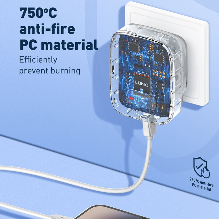 Cargador LDNIO Q334 de 32 W tipo C + puerto USB doble con cable de datos micro USB, EU Plug, UK Plug, US Plug