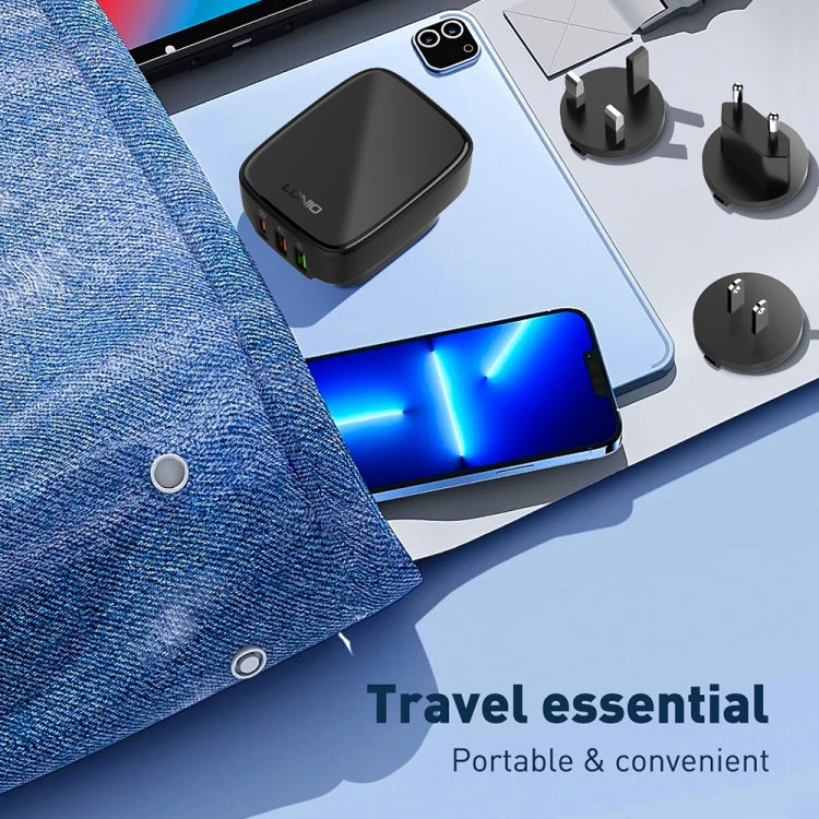 Cargador LDNIO Q334 de 32 W tipo C + puerto USB doble con cable de datos USB-C/Tipo C a USB-C/Tipo C, EU Plug, UK Plug, US Plug