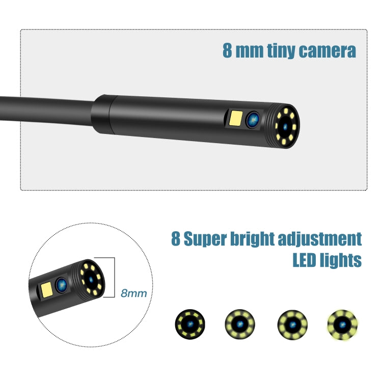 P40 8 mm 1080P IP68 a prueba de agua 4.3 pulgadas Pantalla destacada Cámara dual Endoscopio digital, 2m Hard Cable, 5m Hard Cable, 10m Hard Cable