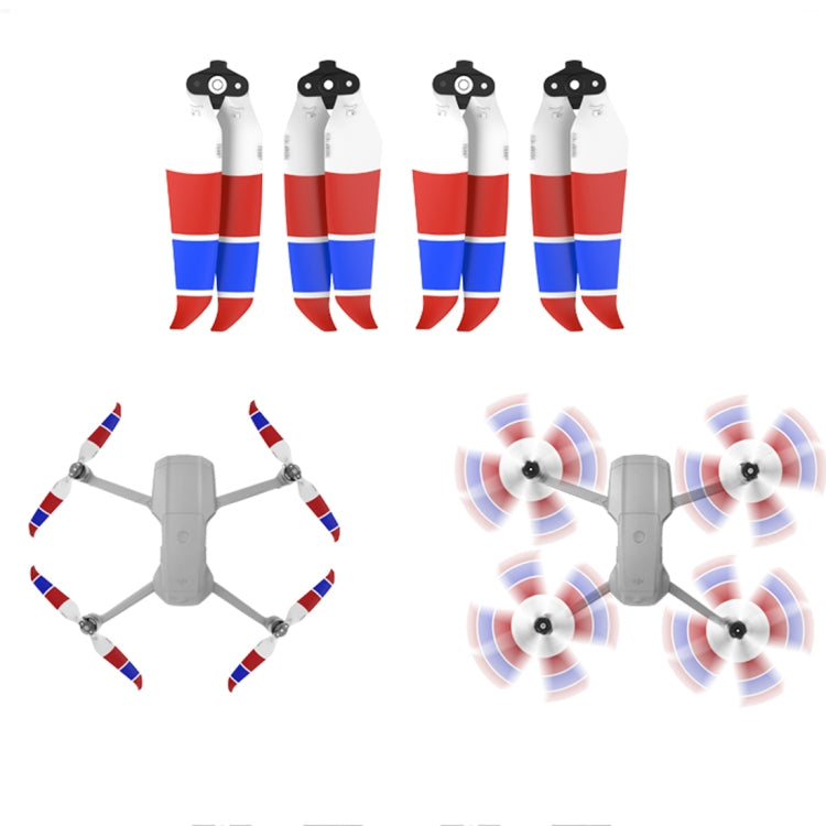 2 pares Sunnylife 7238F-3C para DJI Mavic Air 2 hélices de liberación rápida de dos colores de bajo ruido de doble cara