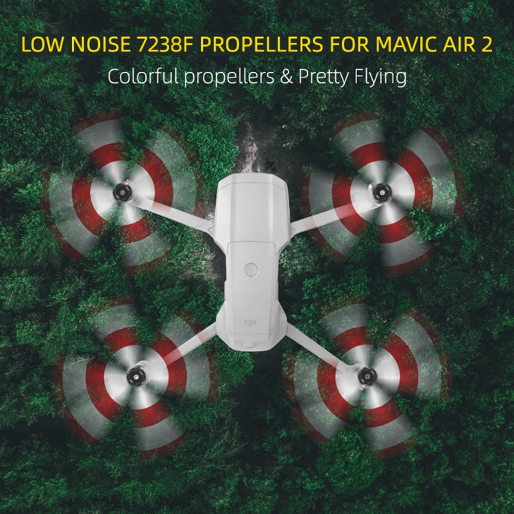 2 pares Sunnylife 7238F-3C para DJI Mavic Air 2 hélices de liberación rápida de dos colores de bajo ruido de doble cara