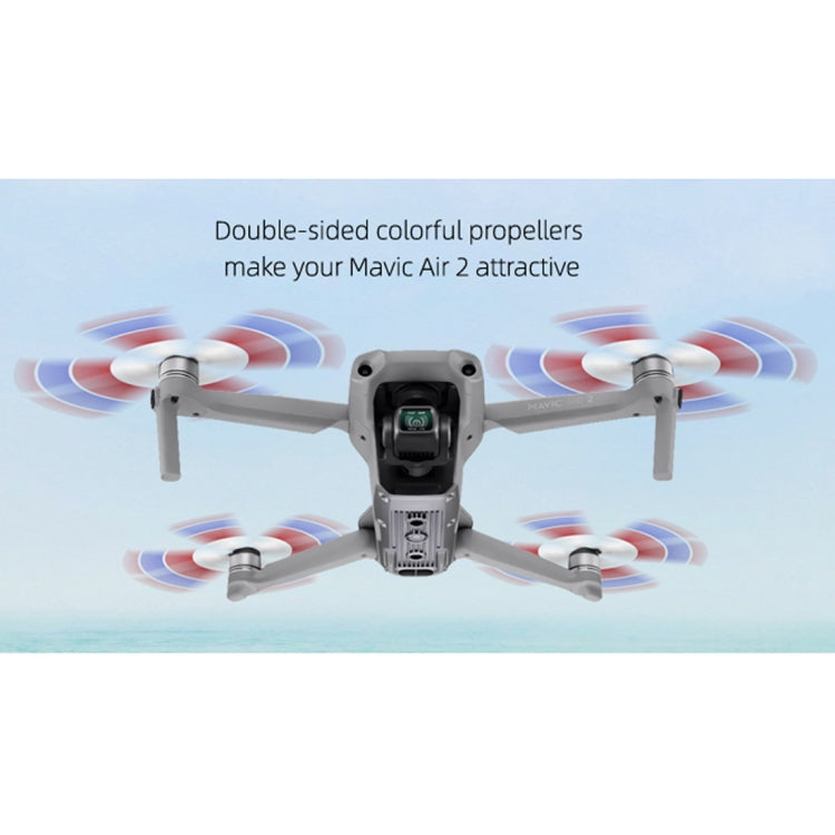 2 pares Sunnylife 7238F-3C para DJI Mavic Air 2 hélices de liberación rápida de dos colores de bajo ruido de doble cara