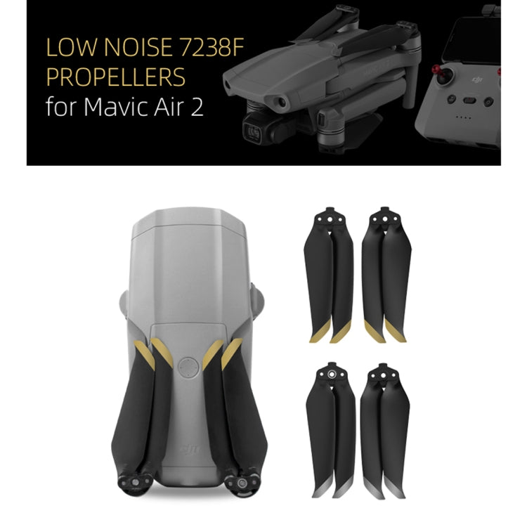 Sunnylife 7238F-1 para DJI Mavic Air 2 Hélices de liberación rápida de bajo ruido, For DJI Mavic Air 2 Gold, For DJI Mavic Air 2 Silver, 2 Pairs