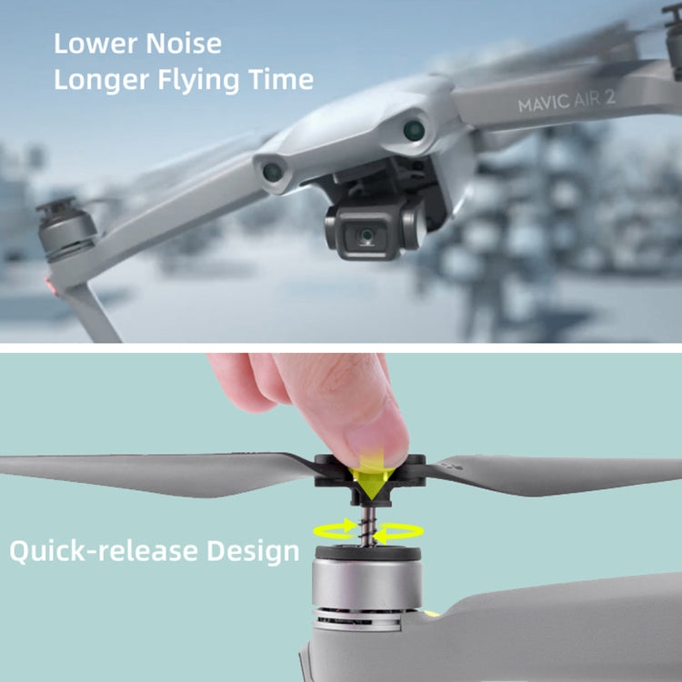 Sunnylife 7238F-1 para DJI Mavic Air 2 Hélices de liberación rápida de bajo ruido, For DJI Mavic Air 2 Gold, For DJI Mavic Air 2 Silver, 2 Pairs