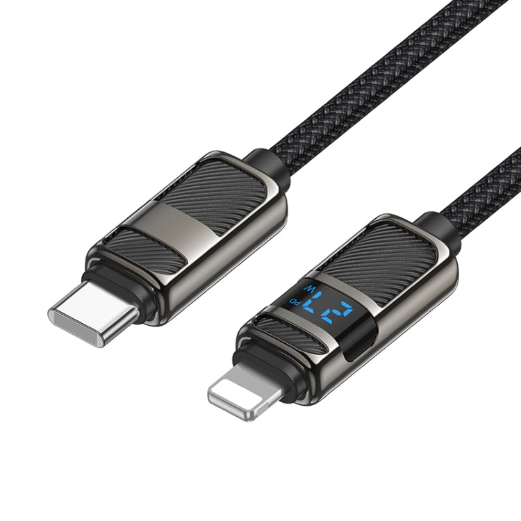 Cable de datos de carga USB-C/Tipo-C a PD de 8 pines con pantalla hoco U137, 1.2m