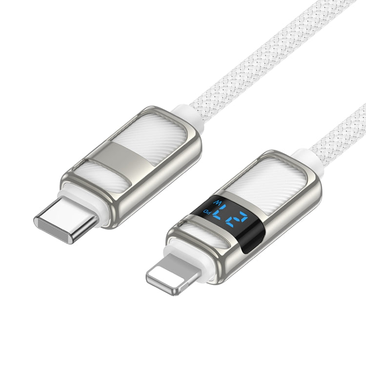 Cable de datos de carga USB-C/Tipo-C a PD de 8 pines con pantalla hoco U137, 1.2m