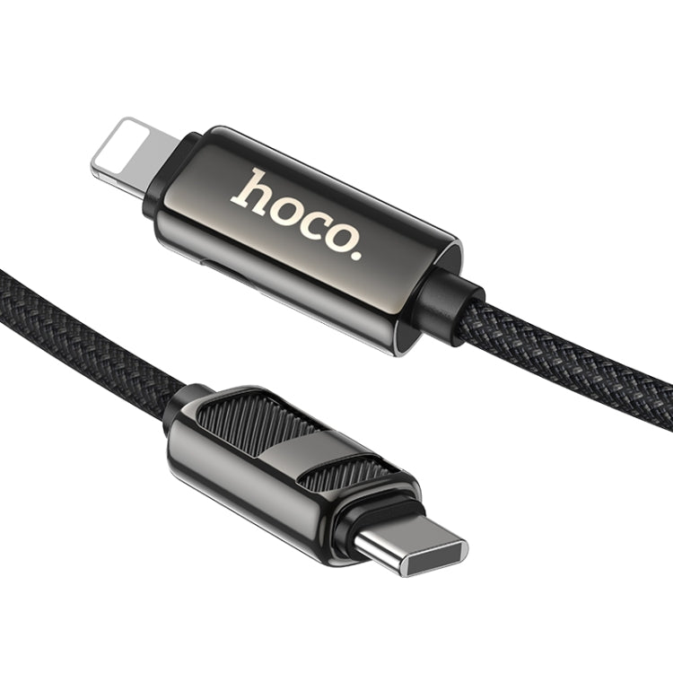 Cable de datos de carga USB-C/Tipo-C a PD de 8 pines con pantalla hoco U137, 1.2m