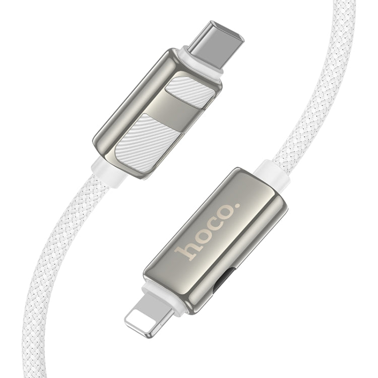 Cable de datos de carga USB-C/Tipo-C a PD de 8 pines con pantalla hoco U137, 1.2m