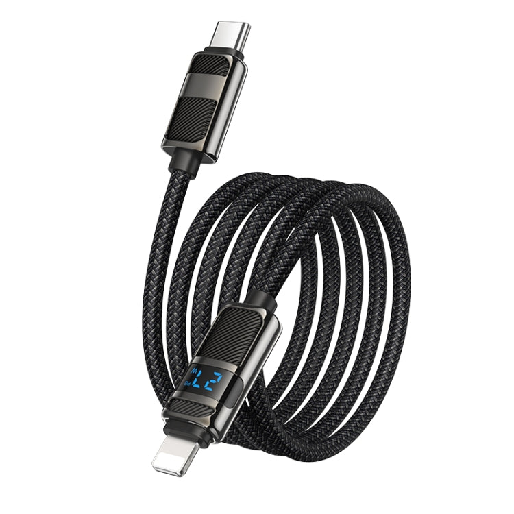 Cable de datos de carga USB-C/Tipo-C a PD de 8 pines con pantalla hoco U137, 1.2m