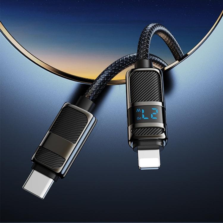 Cable de datos de carga USB-C/Tipo-C a PD de 8 pines con pantalla hoco U137, 1.2m
