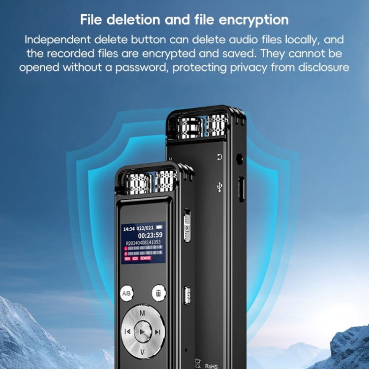 Grabadora de voz inteligente con reducción de ruido y micrófono dual omnidireccional ZD43B, 32GB, 64GB