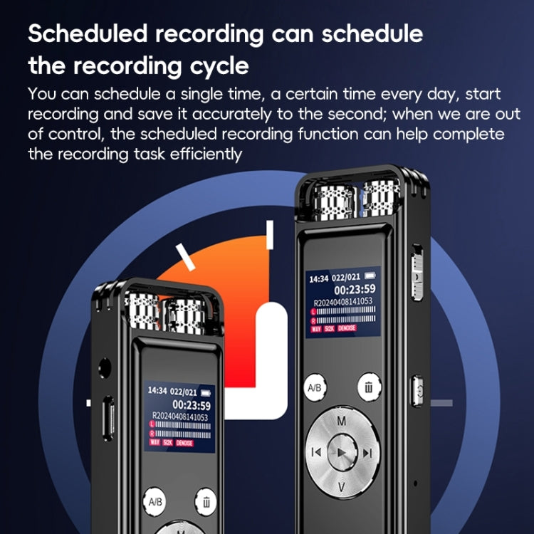 Grabadora de voz inteligente con reducción de ruido y micrófono dual omnidireccional ZD43B, 32GB, 64GB