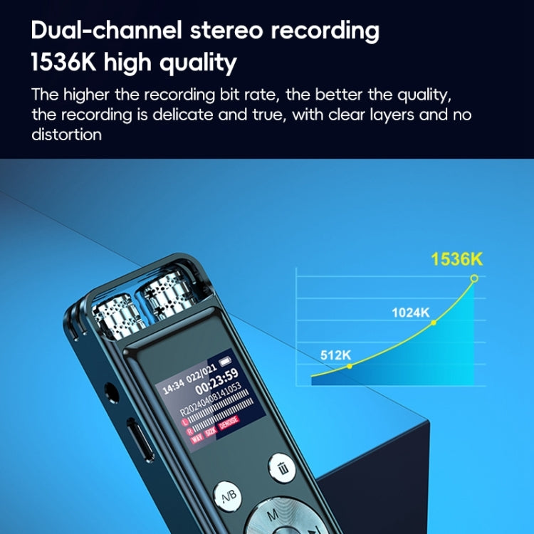 Grabadora de voz inteligente con reducción de ruido y micrófono dual omnidireccional ZD43B, 32GB, 64GB