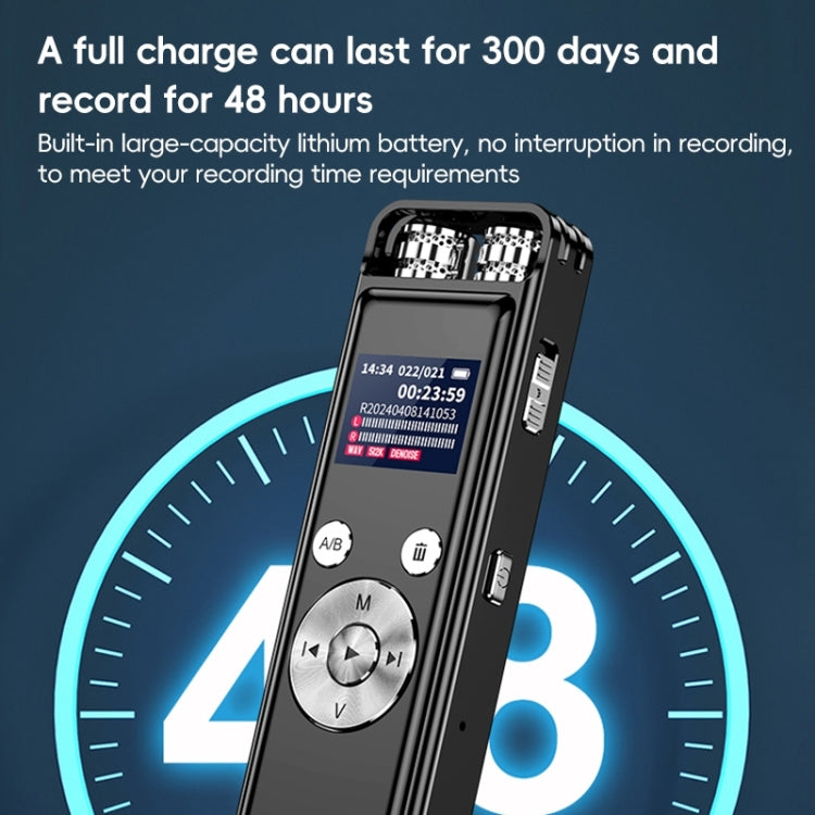 Grabadora de voz inteligente con reducción de ruido y micrófono dual omnidireccional ZD43B, 32GB, 64GB
