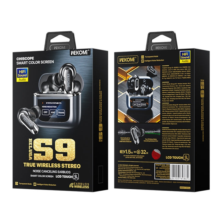 Auriculares inalámbricos con Bluetooth y reducción de ruido con pantalla a color inteligente WK Beluga S9