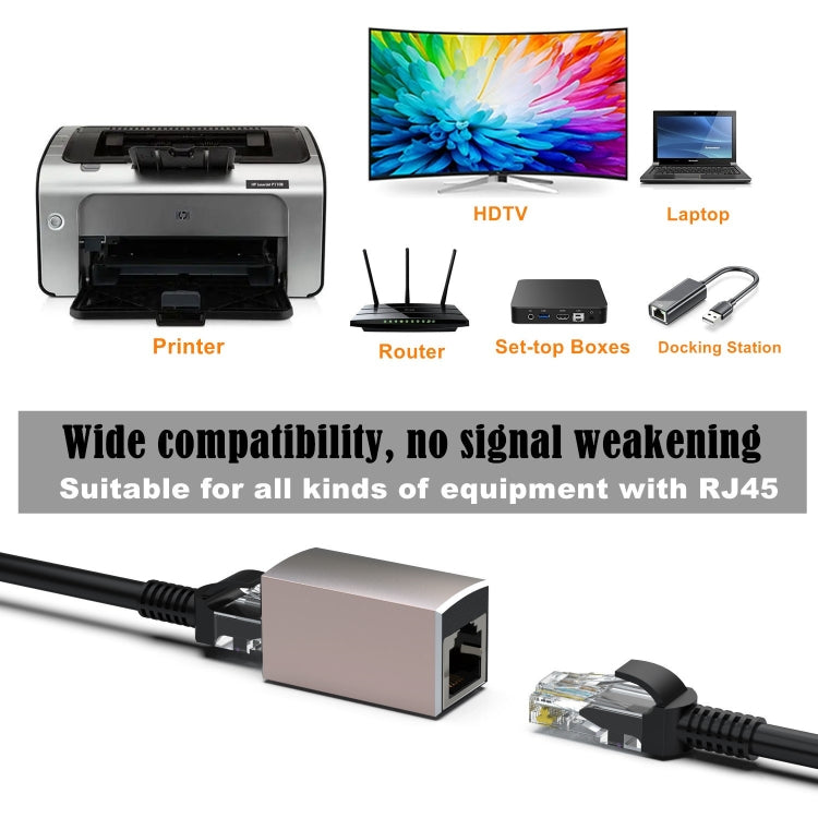 Adaptador extensor de cable Ethernet Cat8/Cat7/Cat6/Cat5 de 10 Gbps con acoplador en línea RJ45 hembra a hembra