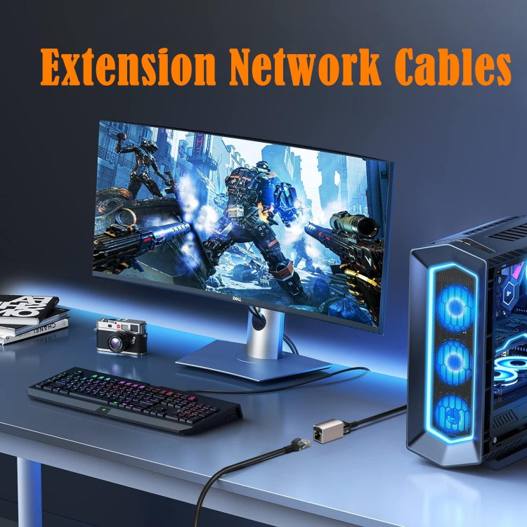 Adaptador extensor de cable Ethernet Cat8/Cat7/Cat6/Cat5 de 10 Gbps con acoplador en línea RJ45 hembra a hembra