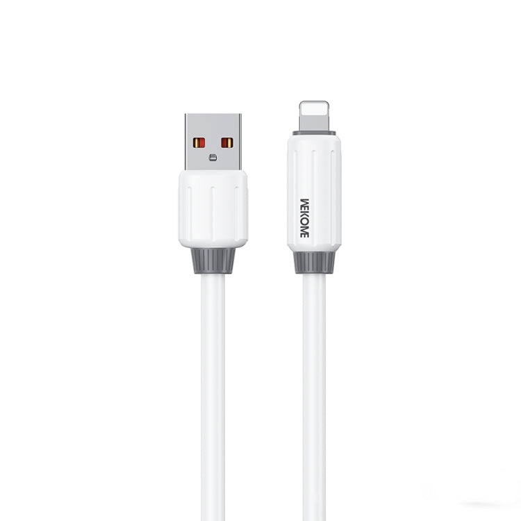 Cable de datos de carga rápida USB a 8 pines de 1 m y 12 W de silicona genuina elástica WK WDC-27i, WDC-27i